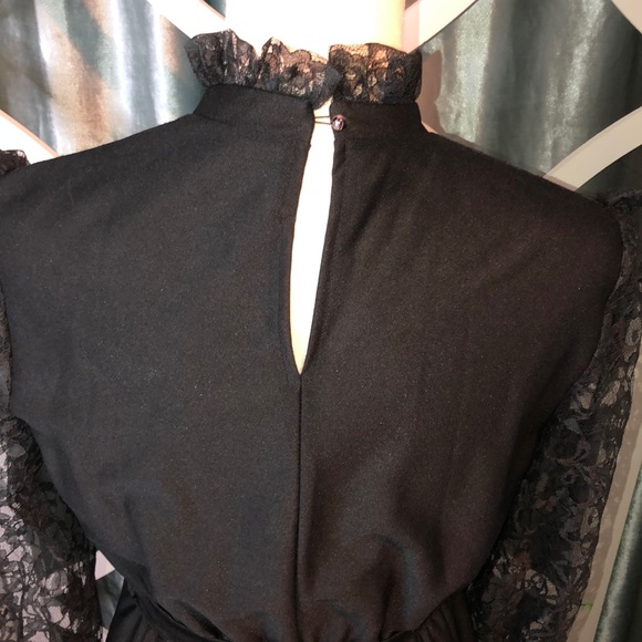 Vintage 70/80s Cottage Core/GunneSax Dress/Wednesday Adams Vibes - Picture 10 of 13